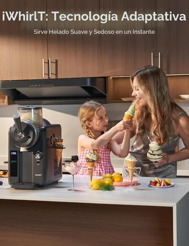 Miniatura 3 de HiCOZY Máquina de Granizados F3 y Máquina de Helados Suaves, Sin Necesidad de Hielo, Autolimpiante, 5 Configuraciones Preestablecidas para Helados