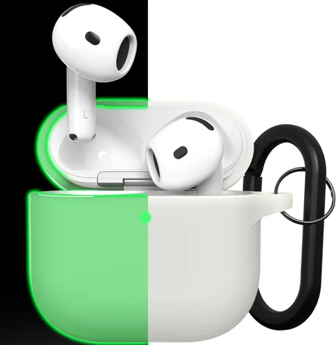 Miniatura 33 de Brujula Funda protectora de silicona para AirPods 4 con ANC, compatible con AirPods de 4ª generación 2024 (Avocado, AirPods 4 con ANC)