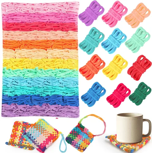 1200 piezas de bucles para telar de tejido de 12 colores para agarraderas de 7 pulgadas, nailon duradero, proyectos de manualidades DIY para bucles