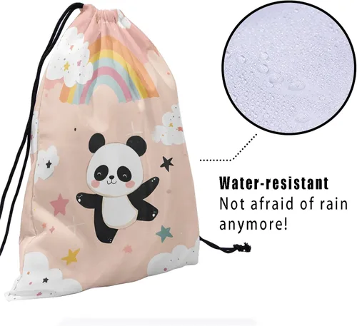 Miniatura 25 de Bolsa de agarre de gimnasia de piel de animal, bolsa de gimnasia con cordón ajustable, bolsa de cuerda para fauna silvestre, Mariposas Galaxy