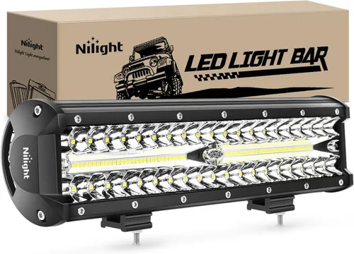 Nilight ZH411-A 12” 12” 300 W, 300 W, triple fila de inundación Spot Combo 30000LM Led Off Road luces para camiones con juego de arnés de cableado