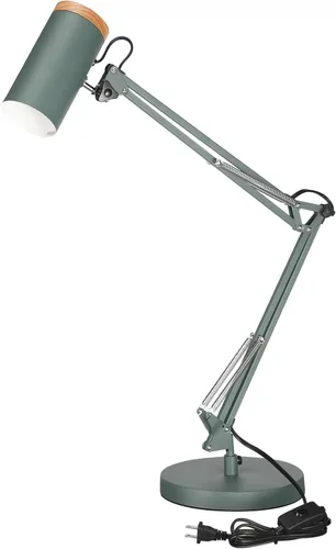 Miniatura 11 de TORCHSTAR Lámpara de escritorio alta con brazo oscilante con acento de madera, tamaño grande ajustable altura máxima de 31 pulgadas, lámpara