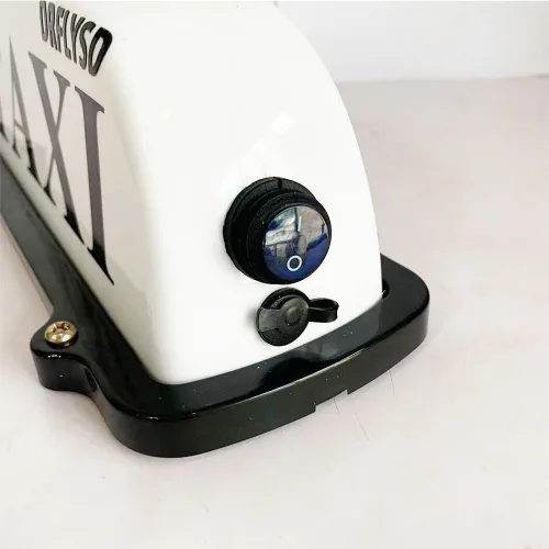 Miniatura 3 de Nueva batería recargable USB 10 pulgadas blanco LED taxi cúpula luz techo taxi signo con base magnética impermeable taxi superior luz