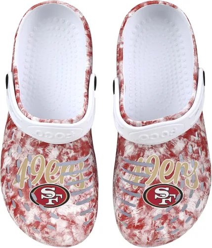 Miniatura 33 de FOCO NFL Womens NFL Team Logo Cloudie Garden Water Sandals Shoes Slipper Clogs with Strap