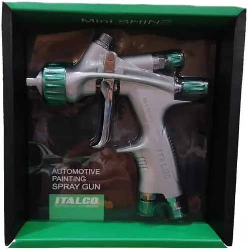 Pistola de pintura profesional HVLP MINI Shine 0.039 in ITALCO 8.5 fl oz Cup 0.8 Boquilla
