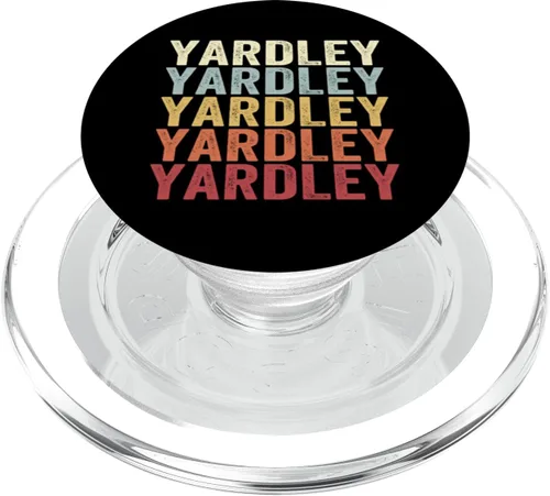 Yardley Pennsylvania Yardley PA Retro Vintage Text PopSockets MagSafe PopGrip for iPhone