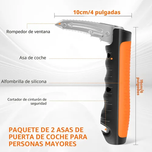 Miniatura 7 de Kaiedos Manija de puerta de automóvil para ancianos, asistencia de manija de automóvil 3 en 1 para personas mayores, mango portátil de soporte