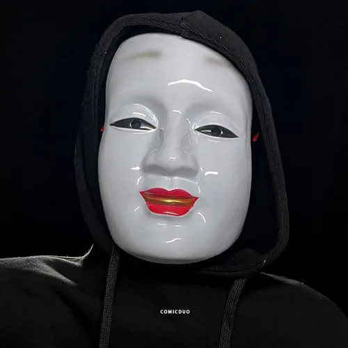 Miniatura 5 de Gmasking Máscara japonesa de PVC Prajna NOH Cosplay máscara adulto disfraz de fiesta de Halloween