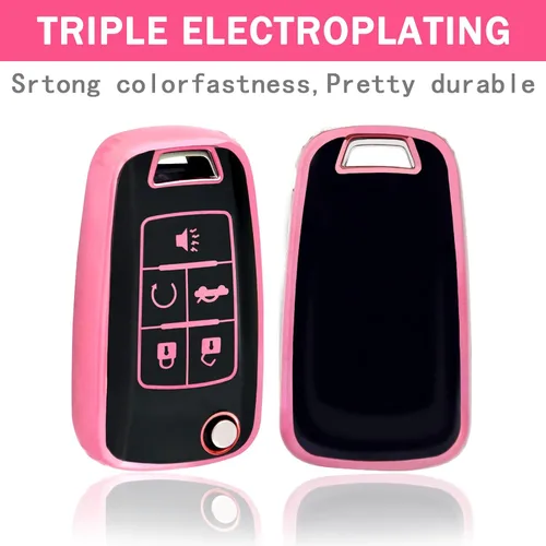 Miniatura 39 de XIYANG TRADE Funda para llavero Chevy con llavero, funda de TPU suave para llave de protección completa para Camaro Cruze Equinox Malibu Impala