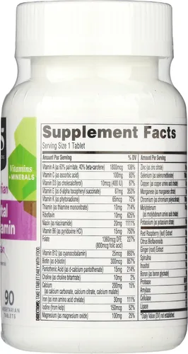 Miniatura 7 de 365 by Whole Foods Market, Multivitamínico prenatal con hierro, vegetariano, 90