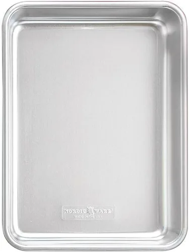 Nordic Ware Pan de torta rectangular comercial de aluminio natural