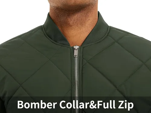 Miniatura 5 de MAGNIVIT Chaqueta bomber para hombre, chaqueta acolchada para invierno y otoño, abrigos acolchados cálidos