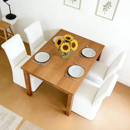 Miniatura 6 de Parsons - Juego de 2 sillas de comedor tapizadas con falda extraíble lavable, sillas de cocina con respaldo alto y patas de madera maciza, tela