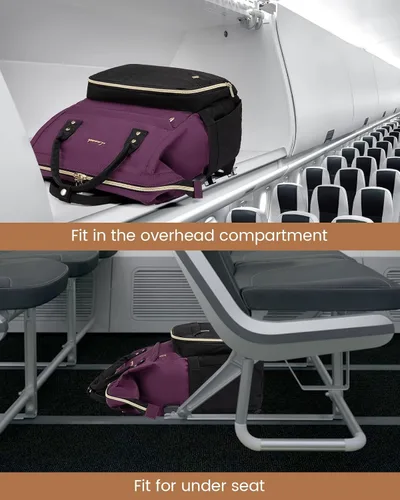 Miniatura 8 de LOVEVOOK - Mochila para ordenador portátil de viaje para mujer, de 18 pulgadas, de gran capacidad, mochila de mano al aire libre, con monedero
