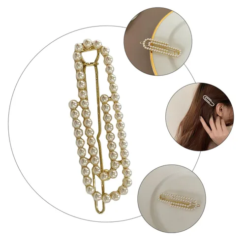Miniatura 8 de Beavorty 2 pinzas para el cabello, pinzas de metal para el cabello, broches de metal con diamantes de imitación para mujer, pasadores de flores
