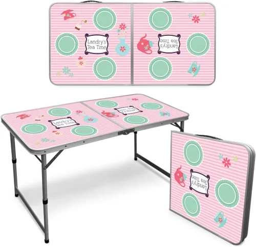 Miniatura 9 de Infusion Mesa plegable prémium personalizada de 4 pies para artes y actividades