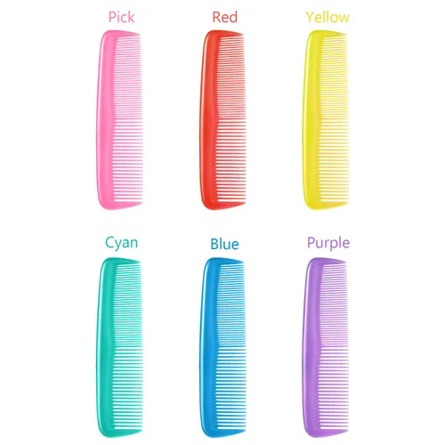 Miniatura 4 de Leinuosen Set de 12 piezas de peines de bolsillo de plástico de dientes finos para peinado para mujeres y hombres, Peines para cabello