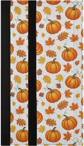 Miniatura 2 de Emelivor Juego de 2 fundas de repuesto para manija de puerta de refrigerador, color blanco calabaza otoñal, para hornos, lavavajillas, mantiene