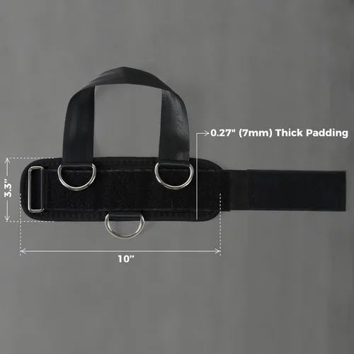 Miniatura 3 de RitFit Correas de tobillo para máquina de cable con acolchado, Correa de tobillo con gancho y bucle fuerte, Reforzada con 3 anillos en D, Neopreno