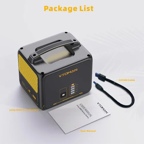 Miniatura 6 de VTOMAN Jump 600X Batería extra 640Wh para Jump 600X Estación de energía portátil, LiFePO4 (LFP) Batería de expansión de reserva con protección BMS