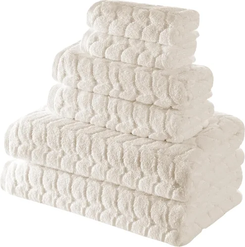 Miniatura 13 de BAGNO MILANO Toallas de baño de algodón turco, toallas de mano, juego de toallas de lujo de felpa suave de la colección jacquard