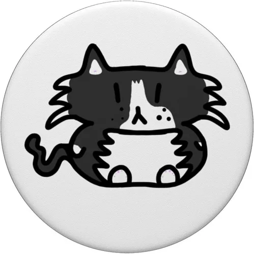Miniatura 3 de Lindo esmoquin gato PopSockets intercambiables PopGrip