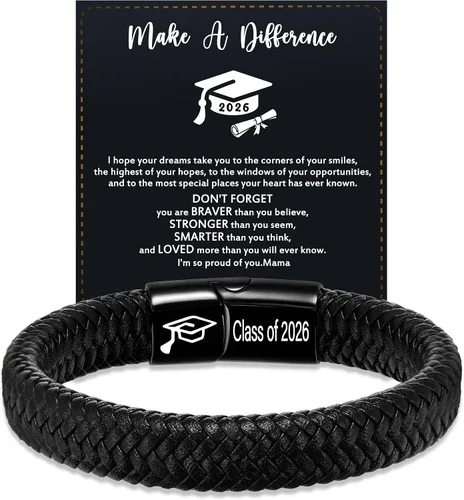 Miniatura 10 de Regalos para el día del padre, regalos de graduación para hombres, pulsera de cuero para hombre, relleno de calcetines para adolescentes, regalos