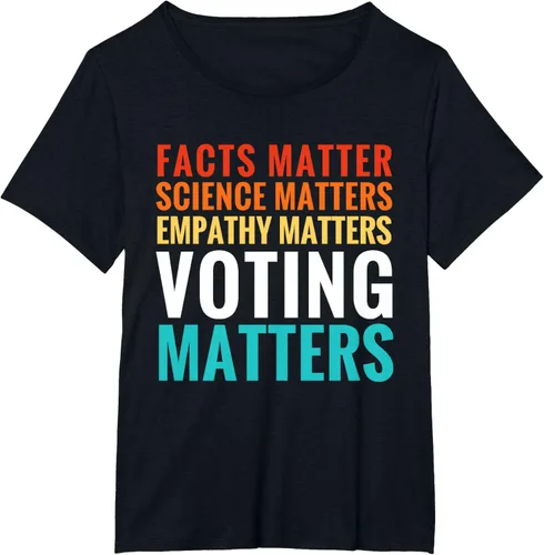 Miniatura 28 de Facts Matter Science Matters Voting Matters - Camiseta demócrata liberal, Negro, S