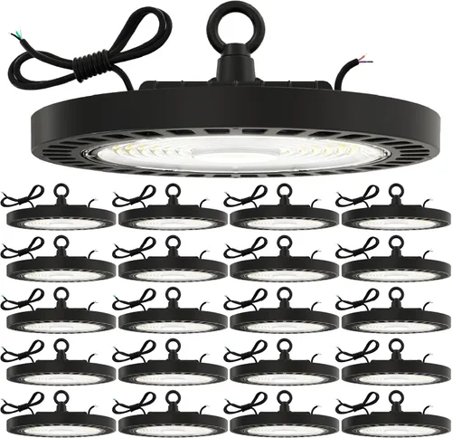 Miniatura 13 de Sunco UFO - Luz LED de alta bahía, 150 W, 21000 lúmenes, 5000 K, 100-277 V, regulable, 0-10 V, luces ultra brillantes para tienda comercial