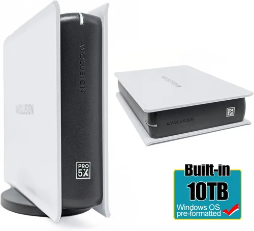Miniatura 2 de Avolusion PRO-5X Series - Disco duro externo USB 3.0 de 10 TB para PC de sobremesa WindowsOS (Blanco)