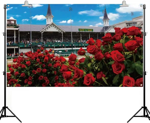 Miniatura 4 de Telón de fondo para cabina de fotos de Kentucky, 7 x 5 pies, Churchill Downs, carreras de caballos, Rose Derby, fiesta, fotografía, hogar