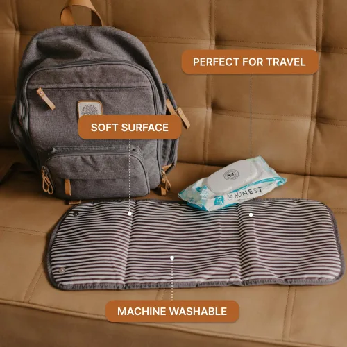 Miniatura 5 de Parker - Cambiador portátil para pañales Cambiador de pañales para bebé grande y apto para viajes, sin fugas y lavable, tapete plegable