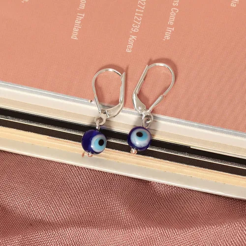 Miniatura 5 de LeCalla Aretes colgantes de plata de ley 925 con cierre de palanca, ligeros, bohemios, para mujer