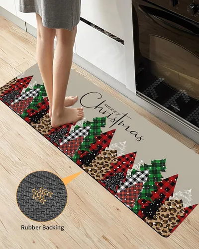 Miniatura 3 de Tapete de baño de Feliz Navidad, antideslizante, de secado rápido y absorbente, tierra de diatomeas, fregadero, dormitorio, cocina, tapete lavable