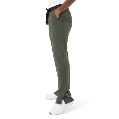 Miniatura 37 de ave. Varick - Pantalón médico de tiro medio para mujer, pierna recta, seis bolsillos, color azul caribeño, talla S