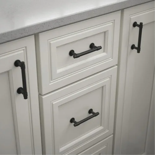 Miniatura 3 de Franklin Brass Barra (paquete de 20) manijas para gabinete, tiradores centrales de agujero de 3 pulgadas, herrajes negro mate, para puerta