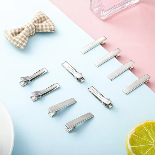 Miniatura 7 de 200 pinzas para el cabello de metal de cocodrilo, pinzas de pelo de pico de pato para hacer lazos, horquillas de una sola punta, horquillas de metal