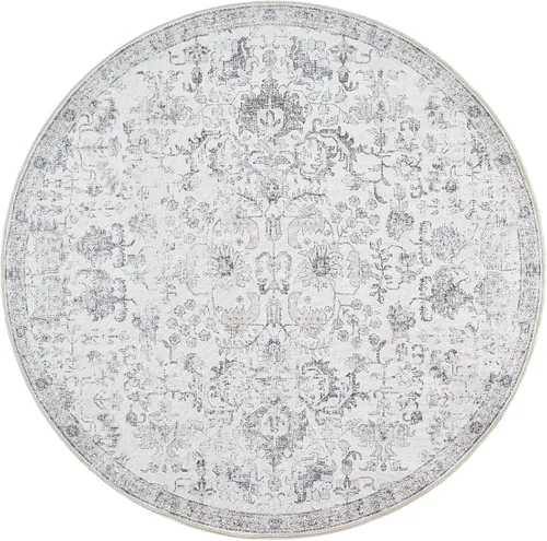 Miniatura 22 de jinchan Kalen - Alfombra de área lavable con diseño floral vintage, alfombra de entrada de medio círculo de 2 x 3, tapete de media luna de pelo