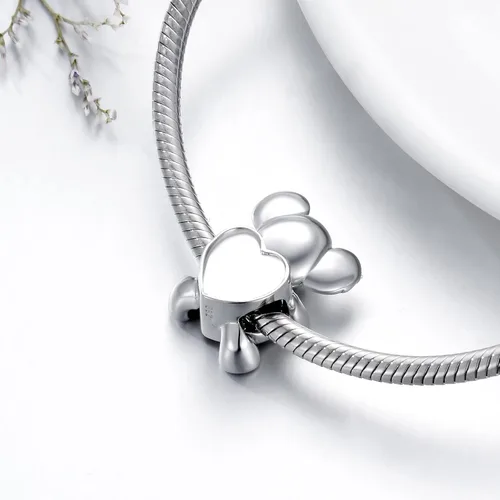 Miniatura 3 de LONAGO Abalorio de fotos personalizado para pulsera de plata de ley personalizable para regalo para mujeres y niñas, Plata esterlina, Circonita