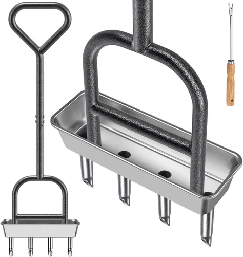 Miniatura 15 de Dolibest Aireador de césped con núcleo de perforación, herramienta de aireación manual de césped con 4 núcleos y enchufe de acero inoxidable con A