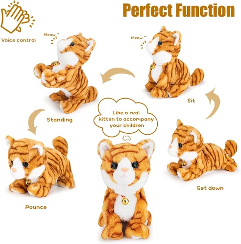 Miniatura 6 de Smalody Juguete electrónico interactivo de peluche, robot que habla con robot mejorado, control de sonido de animales, mascota electrónica