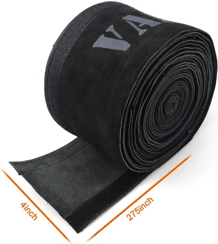 Miniatura 2 de TIG - Funda para cable de soldadura para antorcha de soldadura, paquete de 2 unidades, de cuero resistente al fuego, color negro, 137 x 4 pulgadas