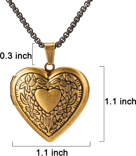Miniatura 2 de Fanery sue Heart Locket Necklace That Holds Pictures Customized Photo Necklaces Personalized Lockets with Picture inside