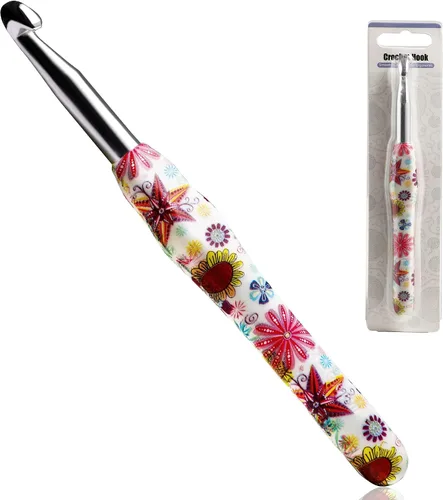 Miniatura 8 de Gancho de Crochet de 2.25mm, Mango Ergonómico para Manos con Artritis, Agujas de Tejer Extra Largas de Goma Suave para Principiantes y Tejido