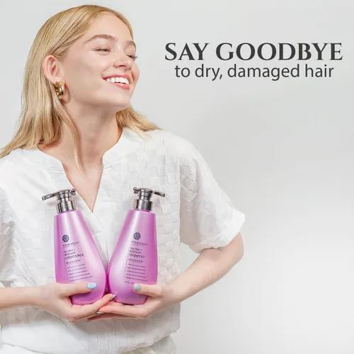 Miniatura 2 de Juego de champú y acondicionador de aceite de árbol de té, champú y acondicionador de aceite de romero para el crecimiento del cabello para mujeres