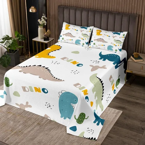 Miniatura 12 de Feelyou Colcha acolchada de diseño de dibujos animados para niños, equipamiento para niños, camiones, juego de colcha transpirable, diseño