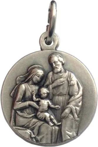 I G J MEDALLA DE LA SAGRADA FAMILIA - MEDALLAS DE SANTOS CATÓLICAS - 100% HECHO EN ITALIA (La Sagrada Familia)