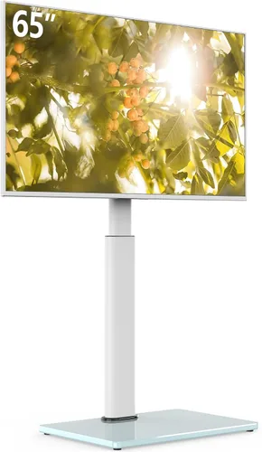 Miniatura 11 de AOKCOS Soporte giratorio de suelo para televisores de 32 a 65 pulgadas, soporte de TV pequeño de esquina ajustable de 8 niveles para sala
