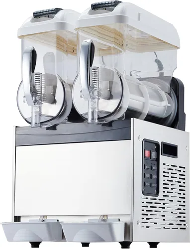Miniatura 8 de Máquina comercial de granizado 12l 2 tanque 700w máquina congelada bebida, acero inoxidable Margarita vino Slush & Smoothies máquina