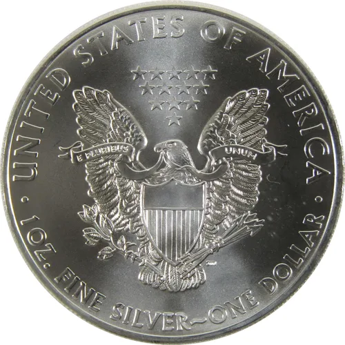 Miniatura 2 de Moneda de lingote sin circular Águila de Plata Americana de 2012 de 1 dólar